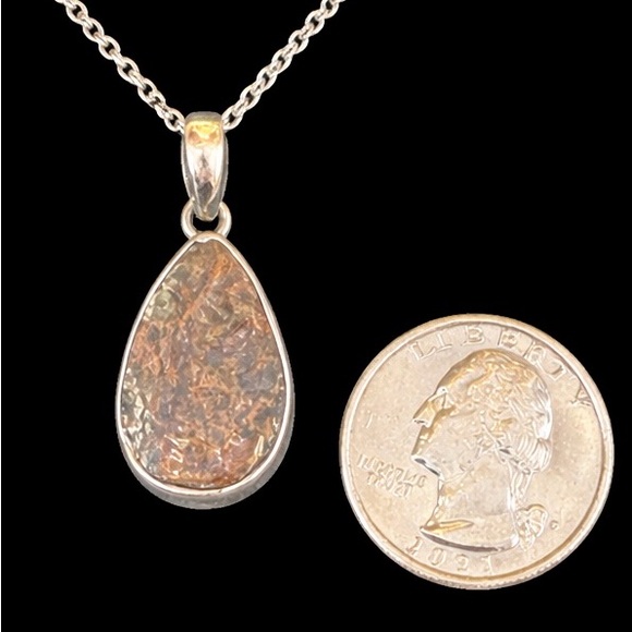 Elegant 925 silver Astrophyllite Pendant - Picture 2 of 7